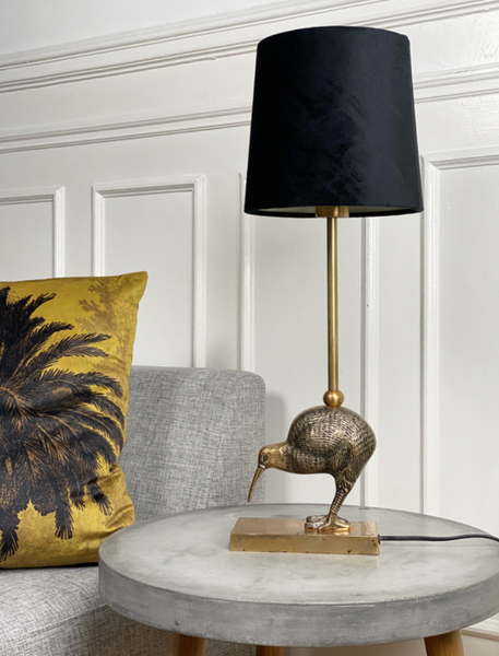 Table Lamp Kiwi Bird  complete with Black velvet shade