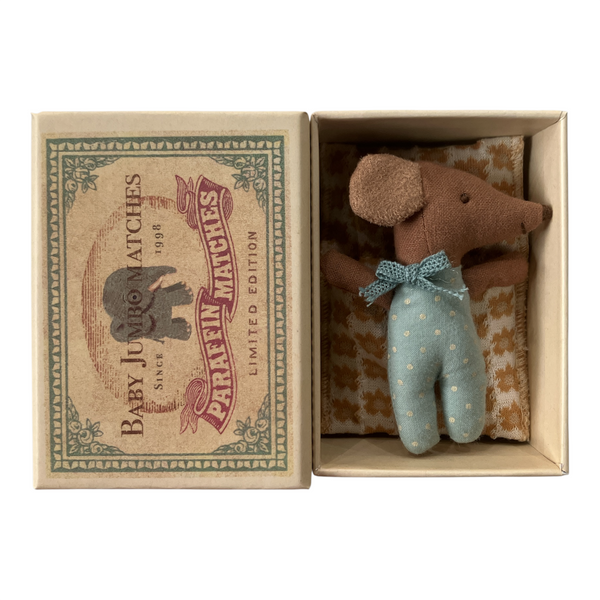 Sleepy/Wakey Baby Mouse in Box Blue
