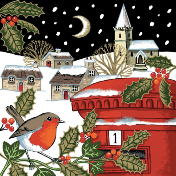 12 Charity Cards Midnight Hare & Robin