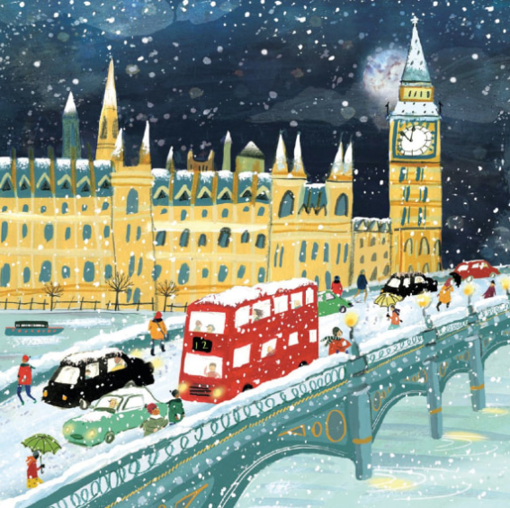 12 Charity Cards London in the Snow