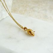 Mouse  Charm Necklace Gold