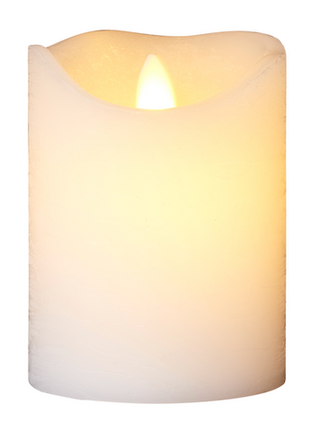 Sirius Sara White LED Wax Candle 12.5cm