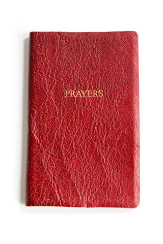 Leather Pocket Notebook Burgandy Prayers