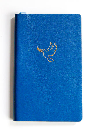 Leather Pocket Notebook Royal Blue Dove