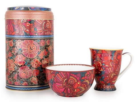 Tin Box & Mug/Bowl Kashmir