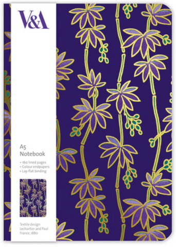 Purple Flowers A5 Notebook