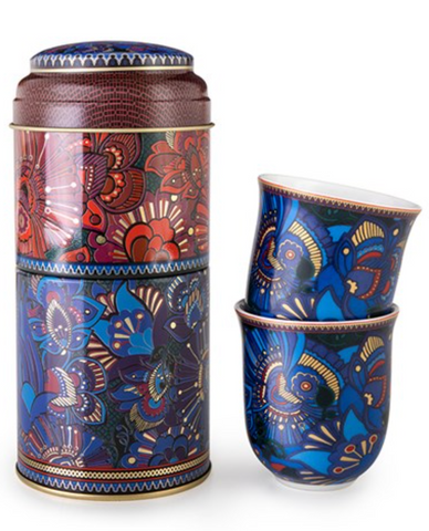 Tin Box and Two Coffee Cups Kashmir