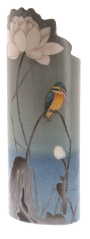 Koson - Kingfisher with Lotus Flowe Vase