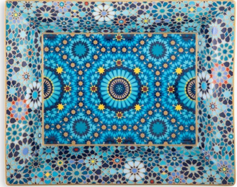 Porcelain Change Tray Moucharabieh Blue