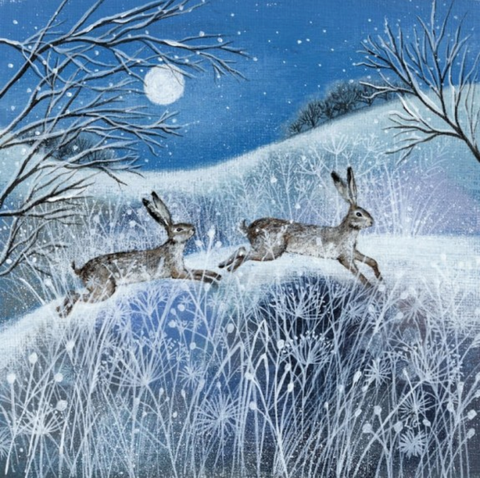 Moon, Snow and Hares