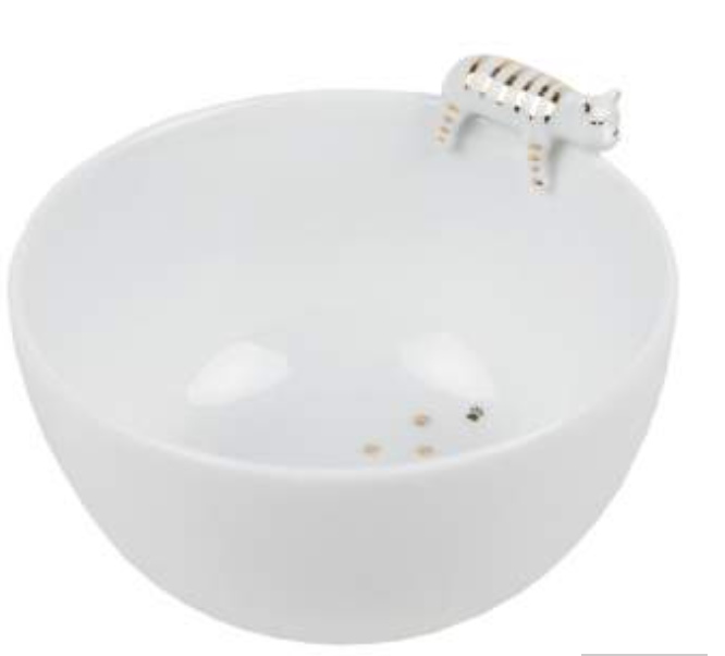 Porcelain Cat Bowl