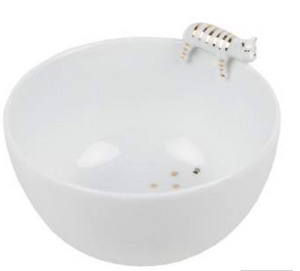 Porcelain Cat Bowl