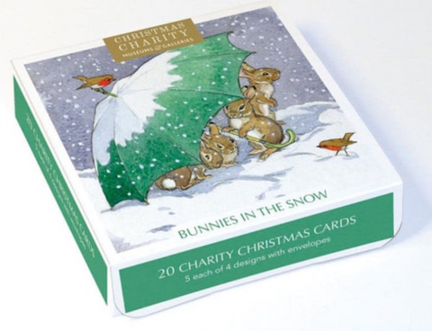 20 Charity Cards Bunnies in the snow