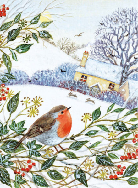 16 Charity Cards Winter Hedgerows