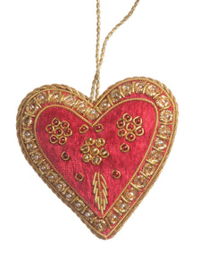 Red Embroidered Heart