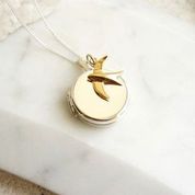 Locket with Swallow Charm