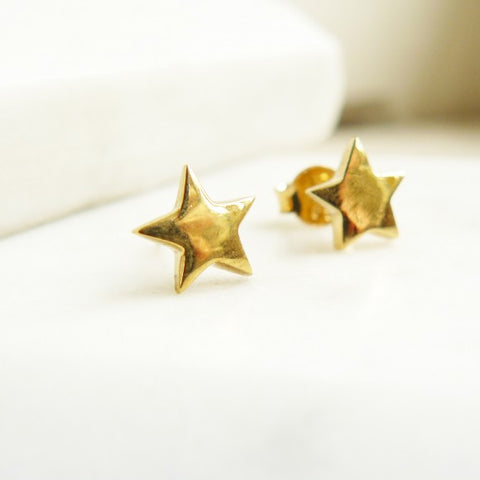 Stud Earrings Star/Gold